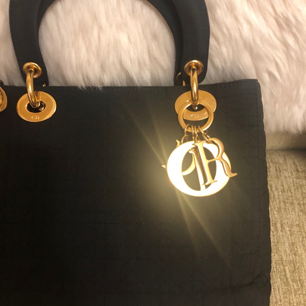 SOLD-Authentic Lady Dior Nylon Cannage bag - Picture 4 of 12